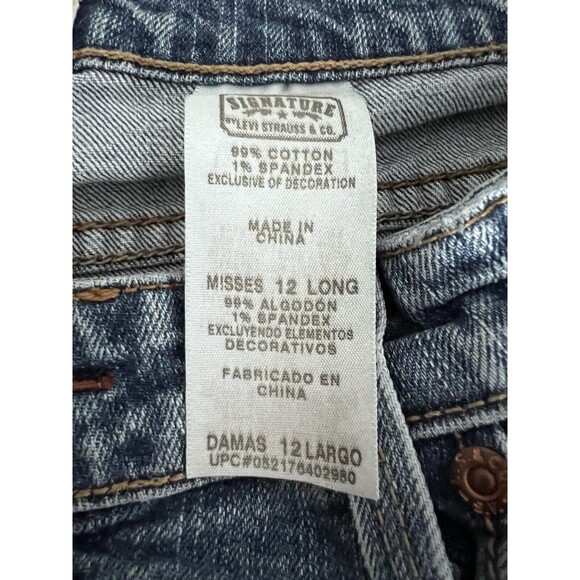 Signature Levi's Jeans Womens 12L (29X31) Blue Mid-Rise Bootcut Denim Misses - Picture 9 of 11
